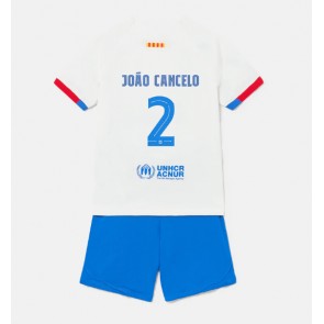 Barcelona Joao Cancelo #2 Udebanesæt Børn 2023-24 Kort ærmer (+ korte bukser)